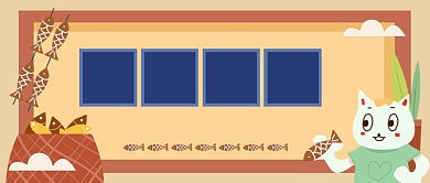 萌宠口粮推荐手绘卡通公众号首图背景