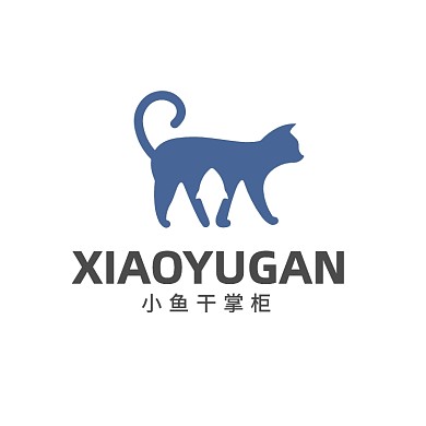 小鱼干猫粮零食店日式LOGO