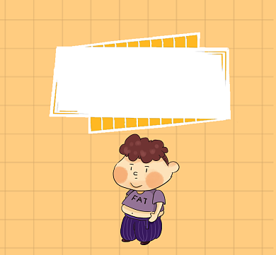 腹肌肚皮可爱插画朋友圈封面背景