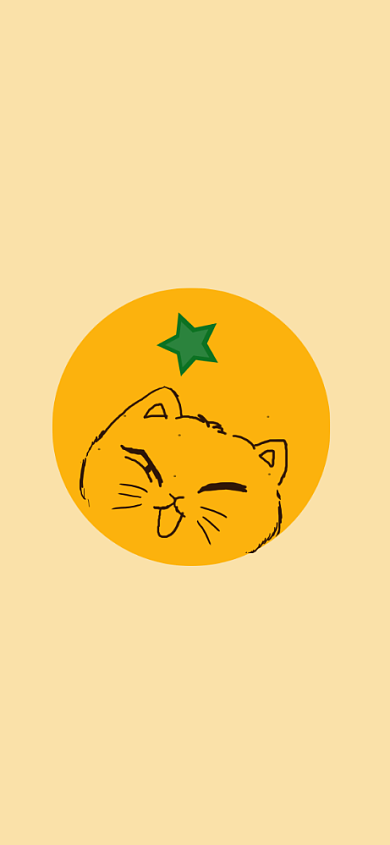 橘子猫创意可爱清新手机壁纸背景