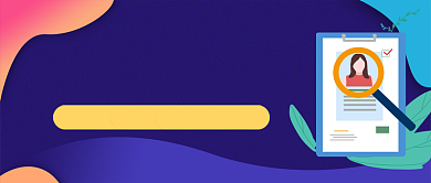 蓝色卡通企业秋季招聘行政公众号首图背景