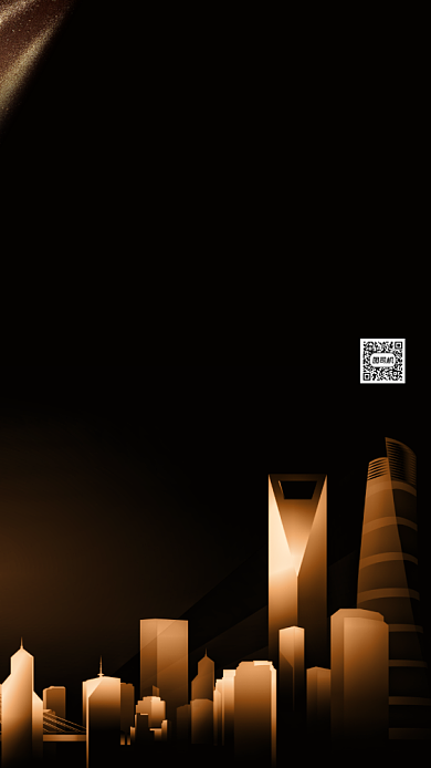 房地产招聘黑金大气手机海报背景