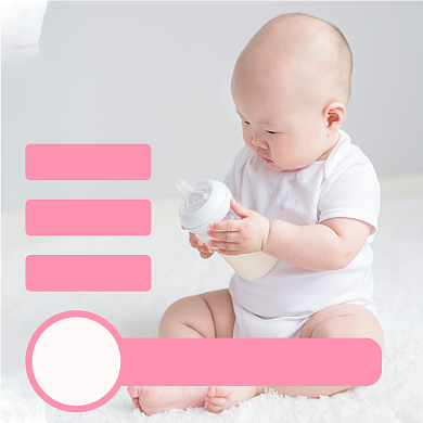 宝宝玻璃奶瓶断奶神器简约主图直通车背景