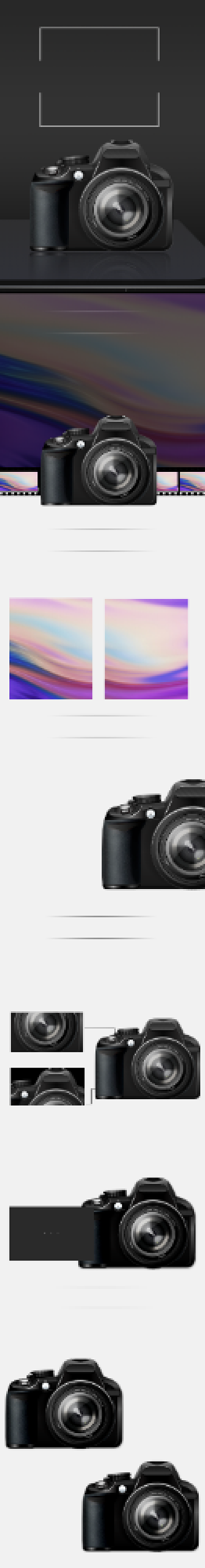 简约相机数码单反黑色详情页背景