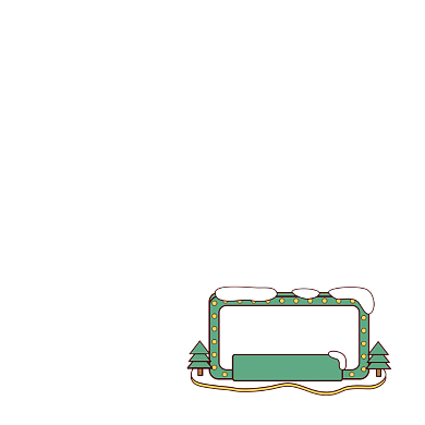 圣诞节圣诞树绿色卡通可爱双旦狂欢主图图标背景