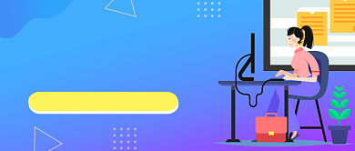 蓝色卡通手绘新媒体新玩法公众号首图背景