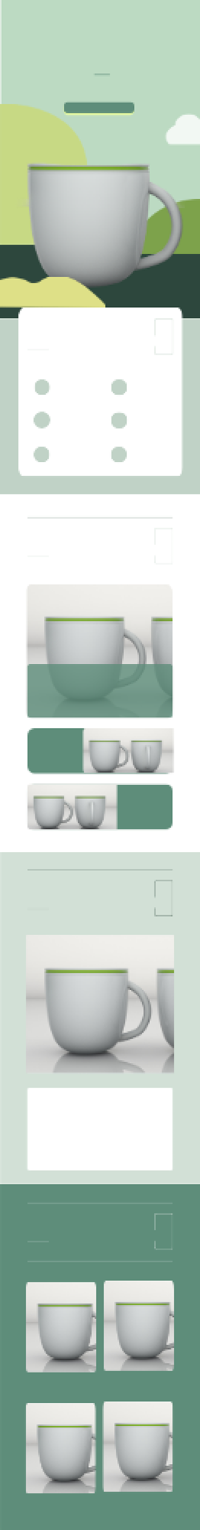 小清新绿色杯子家居用品电商淘宝详情页背景