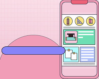 粉色教育培训网课小程序封面背景