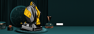 时尚C4D深色多功能切割机五金机械器械海报背景