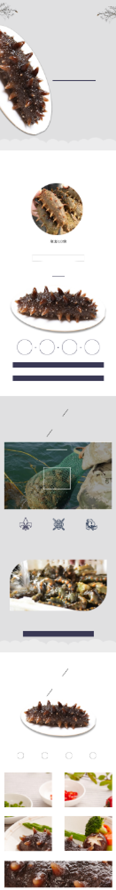 海参详情页电商详情页大气时尚简约优质背景