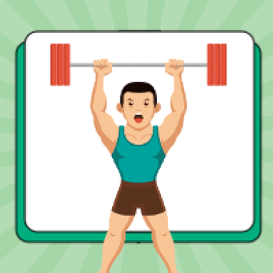 力量训练简约插画公众号次图背景