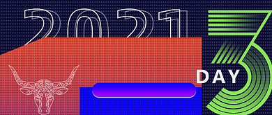 炫彩渐变牛年倒计时公众号首图背景