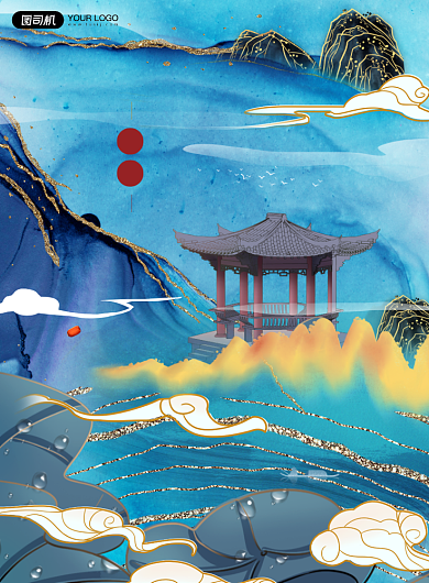 西湖杭州系列海报背景