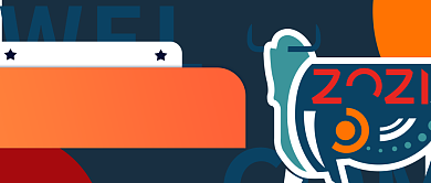 撞色创意年度盛典邀请函公众号首图背景