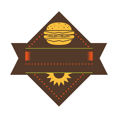 餐饮快餐外卖卡通食品包装标签不干胶背景