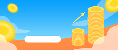 黄金大涨金融热点扁平卡通公众号首图背景