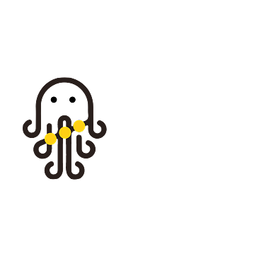 章鱼烧小丸子小吃串串鱿鱼LOGO背景