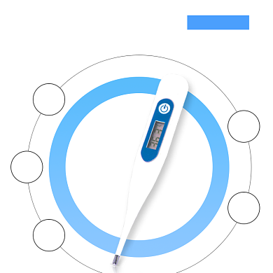 智能温度计功能简约促销主图背景