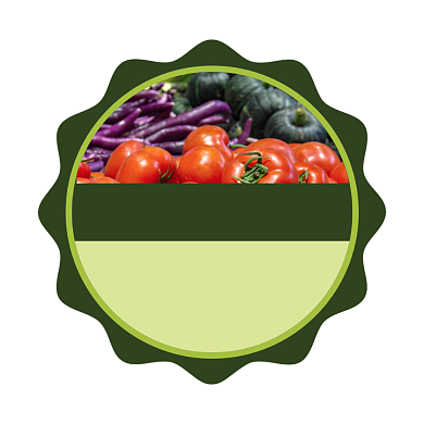 蔬果绿色简约食品标签不干胶背景