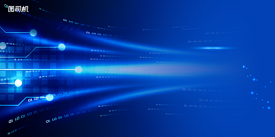 年会蓝色科技企业年度盛典展板背景