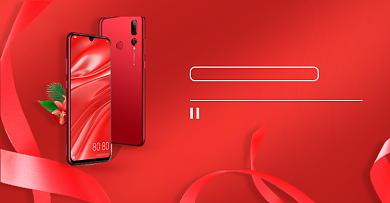 年货节春节手机3C数码产品横版海报背景