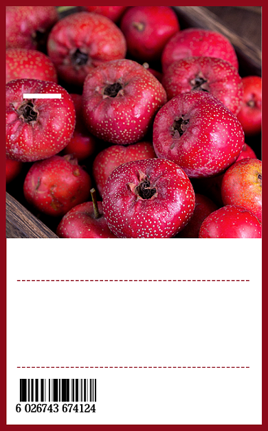 新鲜山楂红色超市食品包装标签不干胶背景