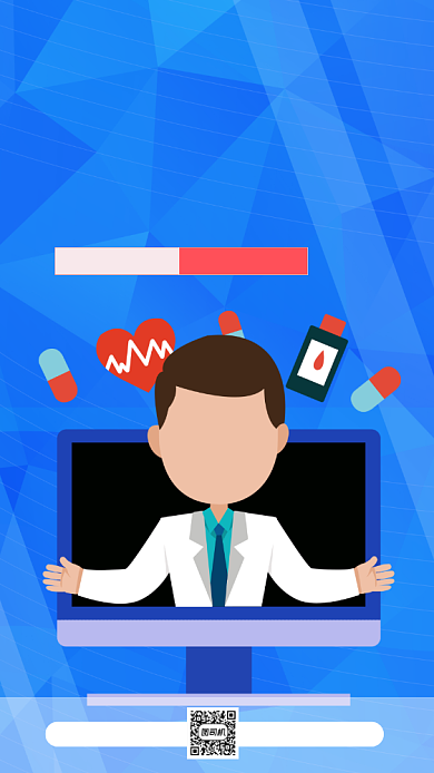 中国医师节医疗健康手机海报背景