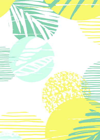 北欧现代简约抽象热带植物花卉装饰画背景