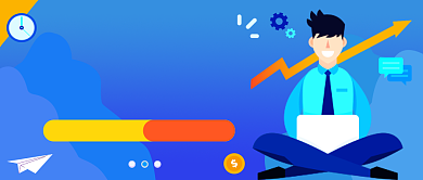 蓝色商务销售技巧分享公众号首图背景