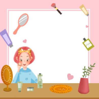 年会妆容打造粉色清新公众号次图背景