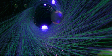 年会简约炫酷科技创新企业盛典展板背景