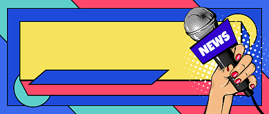 炫彩卡通热点新闻报道公众号首图背景