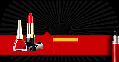 冬季润唇膏女士男士电商横版海报背景