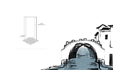 意境水墨中国风古玩传媒公司名片背景