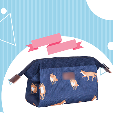 简约文艺清新化妆包文具笔袋收纳包主图背景