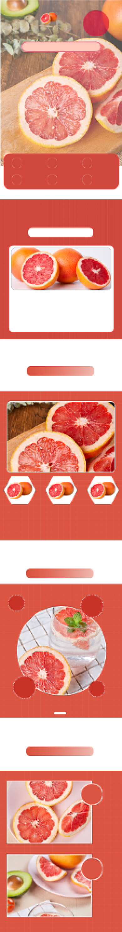 柚子蜜柚红心柚果蔬详情页背景