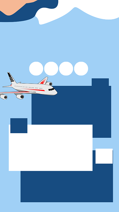 蓝色简约旅游出行安全指南文章配图背景