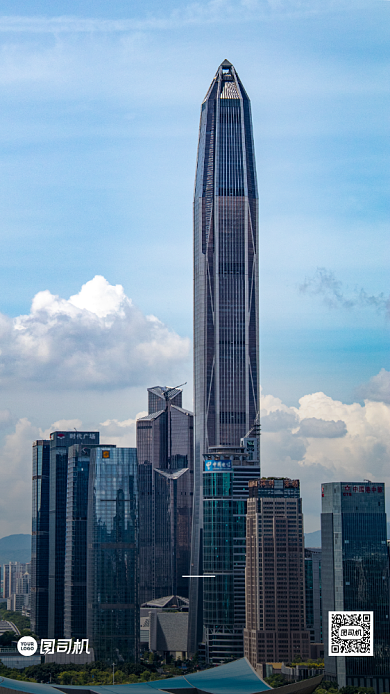 深圳城市建筑群摄影手机海报日签背景