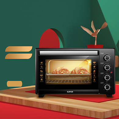 家用电烤箱C4D主图直通车背景