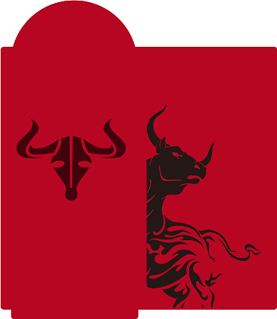 牛气冲天牛年创意红包背景