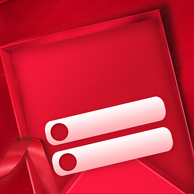 会员日促销红色方形海报背景