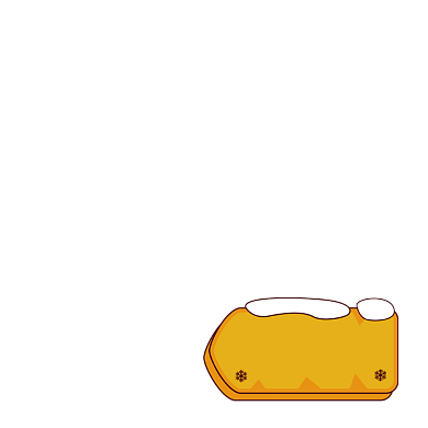 圣诞节雪花橙色卡通可爱双旦礼遇季主图图标背景