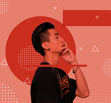 红色简约明星应援朋友圈封面图背景