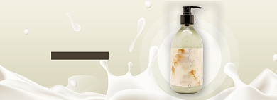 简约清爽风格沐浴露淘宝海报模板背景