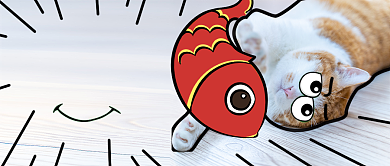 摸鱼猫咪萌宠趣味表情公众号首图背景