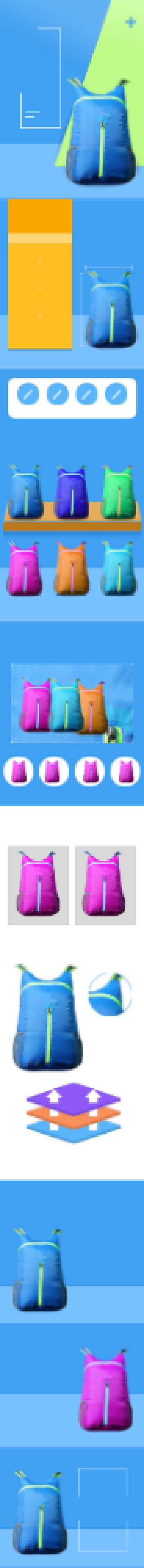 淘宝旅行背包书包立体大空间详情页背景