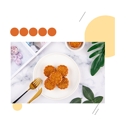 简约小清新美食推荐方形配图背景