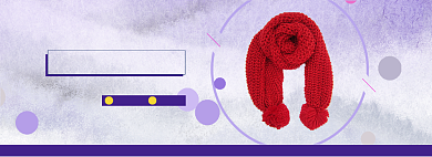 新品围巾冬季上新电商全屏海报背景