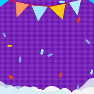 狂欢开启紫色简约公众号次图背景