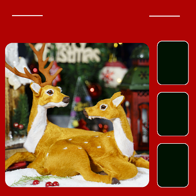 圣诞节装饰麋鹿淘宝主图直通车饰品模板背景